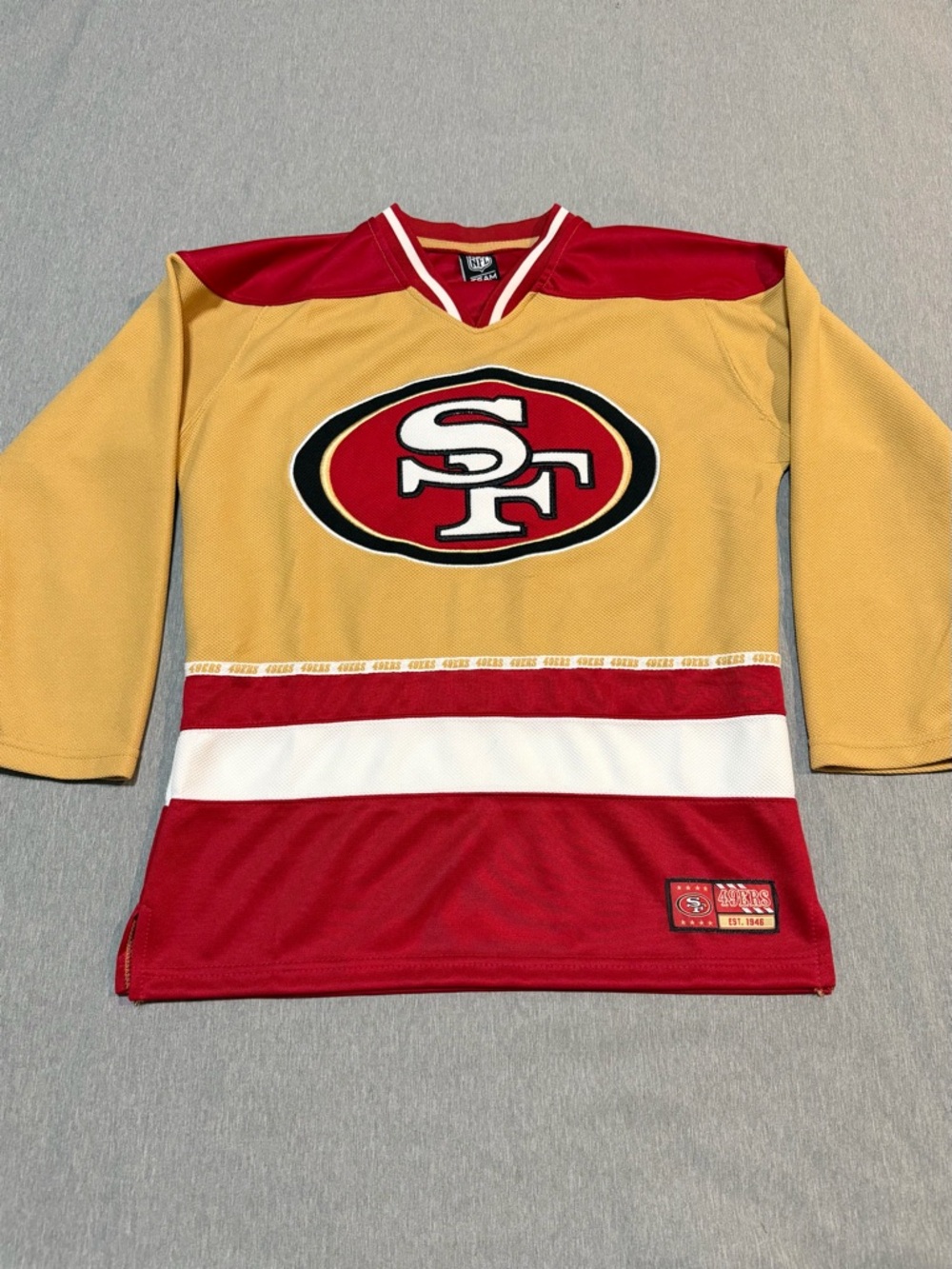 SF 49ers Youth Jersey 10-12 Red Gold NFL Team Apparel